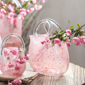 Pink Tote Bag Glass Vase - Staunton and Henry
