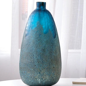 Modern Abstract Blue Glass Vase - Staunton and Henry