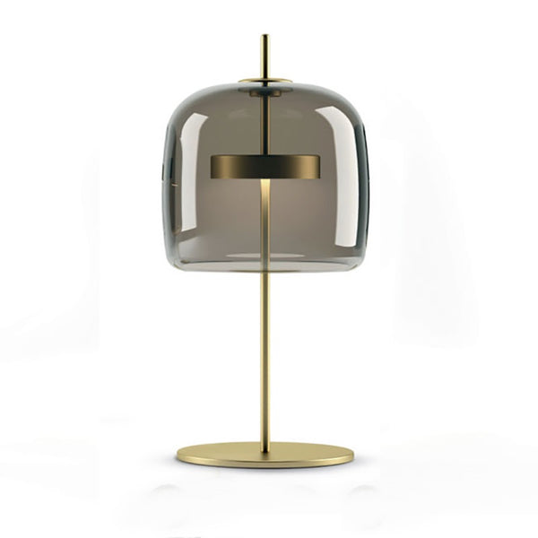 Stellar Modern Glass and Gold Table Lamp - Staunton and Henry