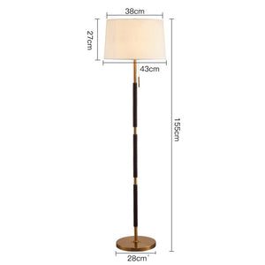 Mila Metal Floor Lamp White Shade - Staunton and Henry