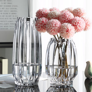 Modern Ribbed Glass Vase - Staunton and Henry