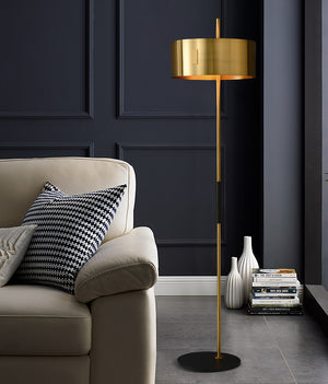 Mondo Gold and Black Floor Lamp - Staunton and Henry