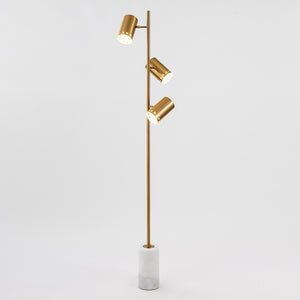 Franz Modern Gold Floor Lamp with Marble Base - Staunton and Henry