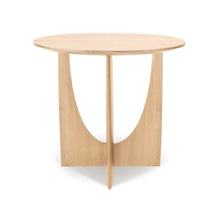 Asymmetric Oak Wood Side Table - Staunton and Henry