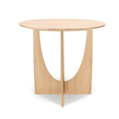 Asymmetric Oak Wood Side Table - Staunton and Henry