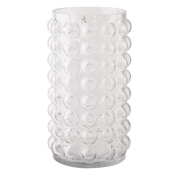 Hand-Blown Spotted Clear Glass Vase - Staunton and Henry