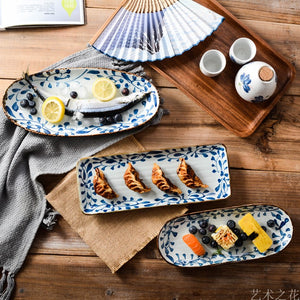 Akari Blue and White Japanese Sushi Dish - Staunton and Henry