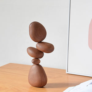 Wooden Stone Cairn Decorative Ornament - Staunton and Henry