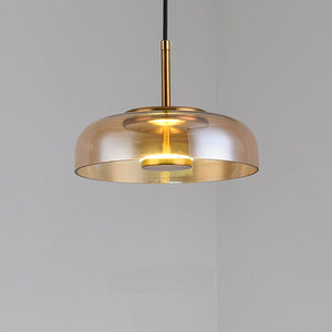 Future Deco Brass and Glass Ceiling Light - Staunton and Henry