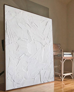 Modern Abstract White Oil Painting - Staunton and Henry