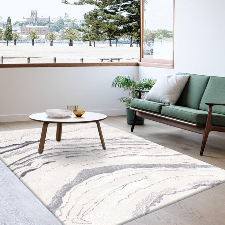 White Marble Pattern Rug Staunton and Henry