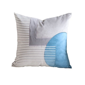 Modern Steel Blue and Gray Throw Cushion - Staunton and Henry