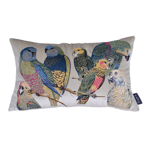 Parrot Embroidered Throw Cushion - Staunton and Henry