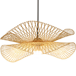 Modern Wicker Lotus Leaf Ceiling Light - Staunton and Henry