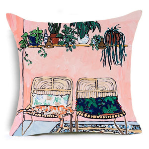 Watercolor Flower Painting Print Cushion - Staunton and Henry