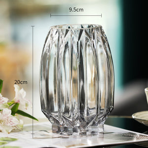 Modern Ribbed Glass Vase - Staunton and Henry