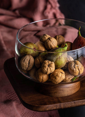 Glass and Wood Fruit Bowl - Staunton and Henry