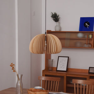 Modern Wood Pumpkin Pendant Light - Staunton and Henry