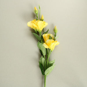 Yellow Lisianthus Silk Flowers - Set of 3 Stems - Staunton and Henry