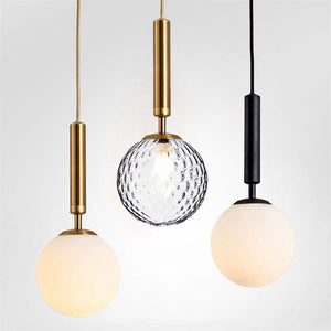 Dimpled Glass Globe Pendant Light - Staunton and Henry