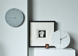 12 inch Concrete Wall Clock with Numbers - Staunton and Henry