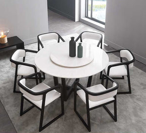 Sintered Stone Marble Round Dining Table - Staunton and Henry