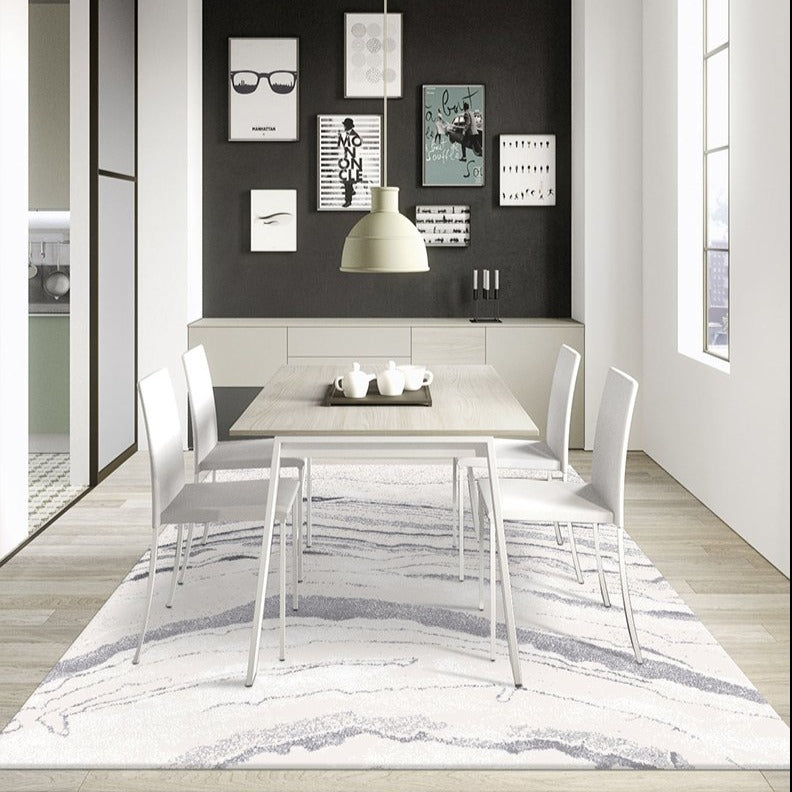 White Marble Pattern Rug Staunton and Henry