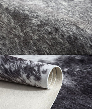 Premium Black Speckled Faux Cowhide Rug - Staunton and Henry