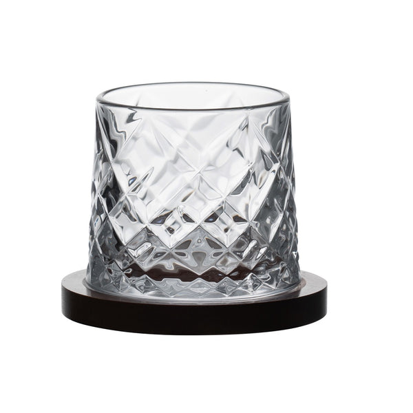 Spinning Whiskey Glass SMOOTH-SPIN Stainless Steel Ice Ball - Crystocraft