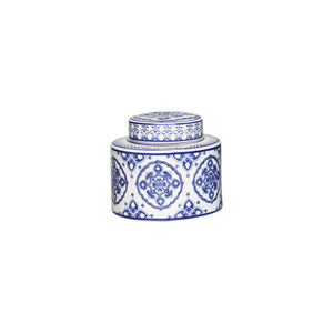 Blue and White Ceramic Urn Vase - Staunton and Henry