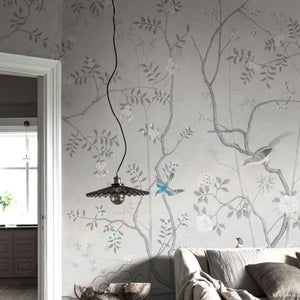 Grey Oriental Wall Mural - Staunton and Henry