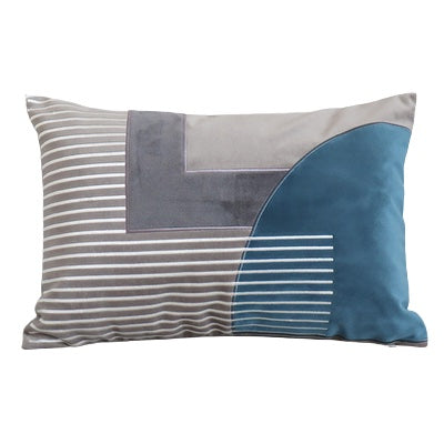 Modern Steel Blue and Gray Throw Cushion - Staunton and Henry