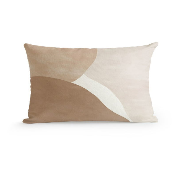 Abstract Beige Throw Cushion - Staunton and Henry