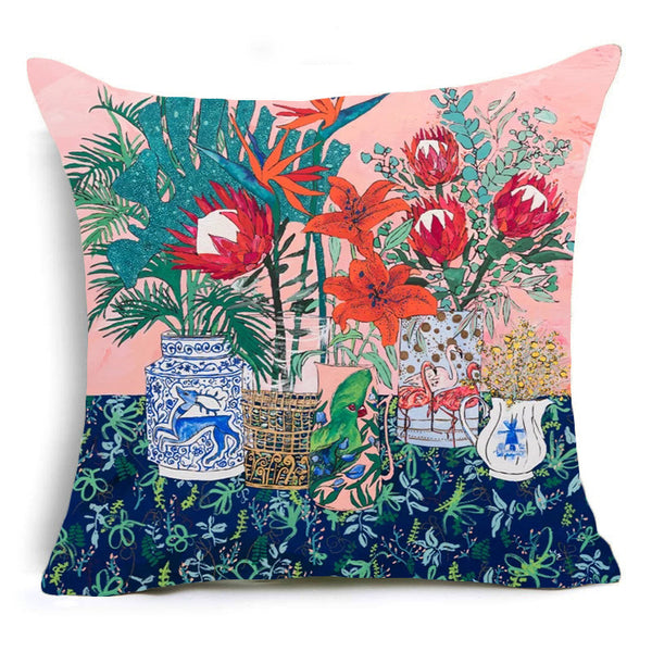 Watercolor Flower Painting Print Cushion - Staunton and Henry