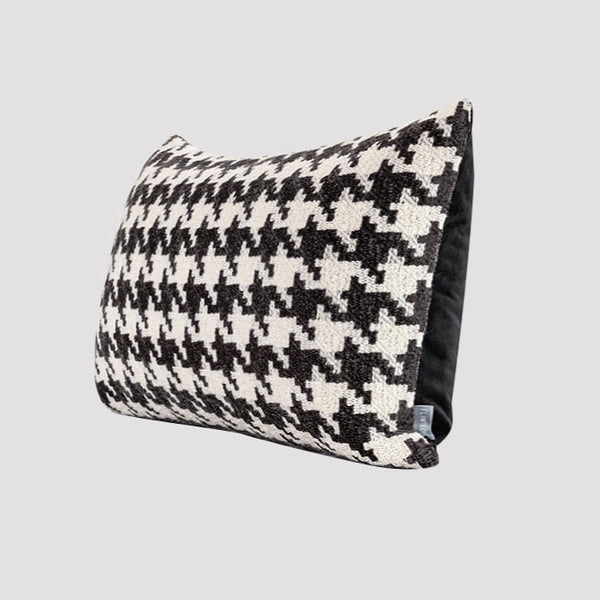 Hounds Tooth Pattern Throw Cushion - Staunton and Henry
