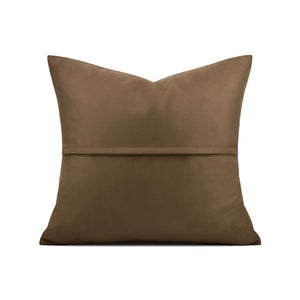 Tan Vegan Leather Throw Cushion - Staunton and Henry