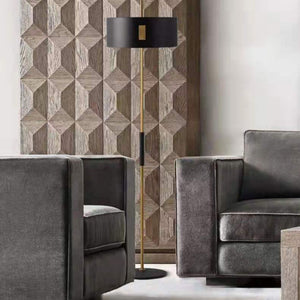 Mondo Gold and Black Floor Lamp - Staunton and Henry