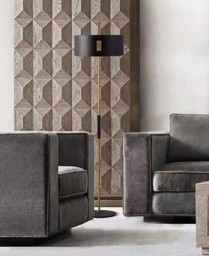 Mondo Gold and Black Floor Lamp - Staunton and Henry