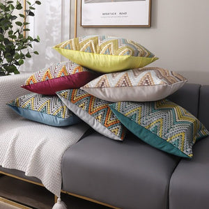 Chevron Pattern Throw Cushions - Staunton and Henry