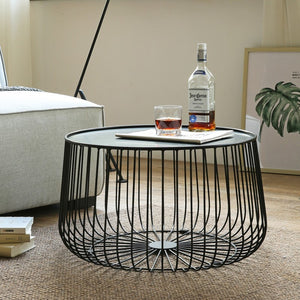 Round Metal Frame Coffee Table - Staunton and Henry