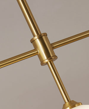 Minimalist Gold and Glass Island Chandelier - Staunton and Henry