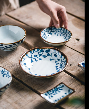 Akari Blue and White Japanese Sauce Dish - Staunton and Henry