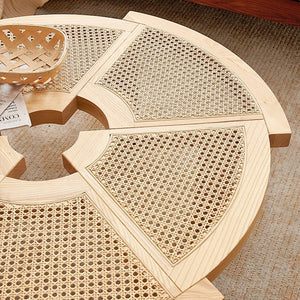 Replica Rio Low Rattan and Wood Coffee Table - Staunton and Henry