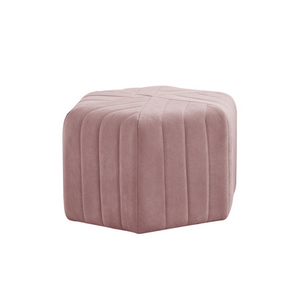 Modern Velvet Hexagon Ottoman - Staunton and Henry