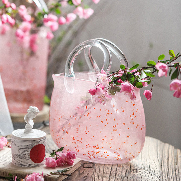 Pink Tote Bag Glass Vase - Staunton and Henry
