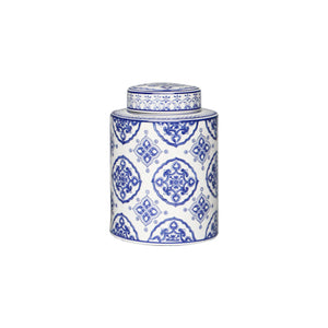 Blue and White Ceramic Urn Vase - Staunton and Henry
