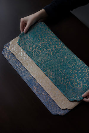 Oriental Jacquard Silk Placemats - Staunton and Henry