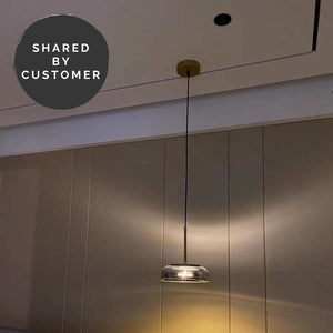 Future Deco Brass and Glass Ceiling Light - Staunton and Henry
