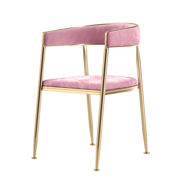 Ella Velvet Dining Chairs with Gold Legs (Set of 2) - Staunton and Henry