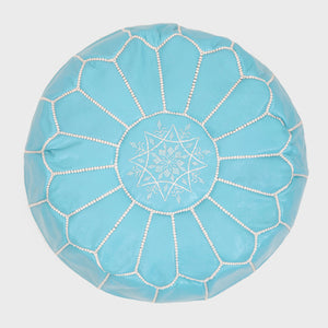 Moroccan Leather Pouf - Staunton and Henry